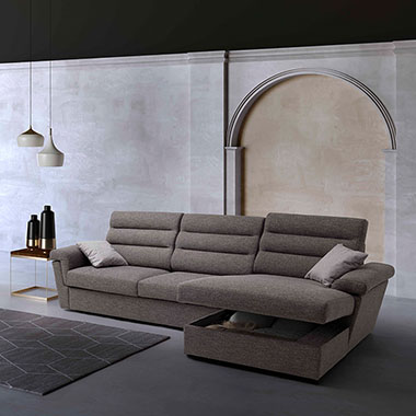 divano moderno con scompartimento interno