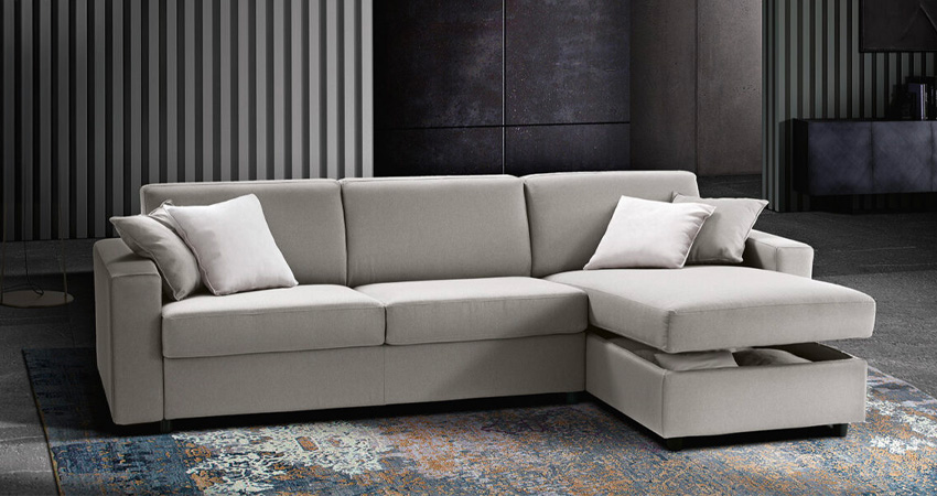 Divani letto con contenitore: praticità ed eleganza per la zona giorno